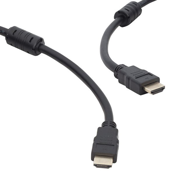 M0493-5METRE-POWERMASTER PLASTİK DÜZ SİYAH 5 METRE HDMI KABLO POŞETLİ